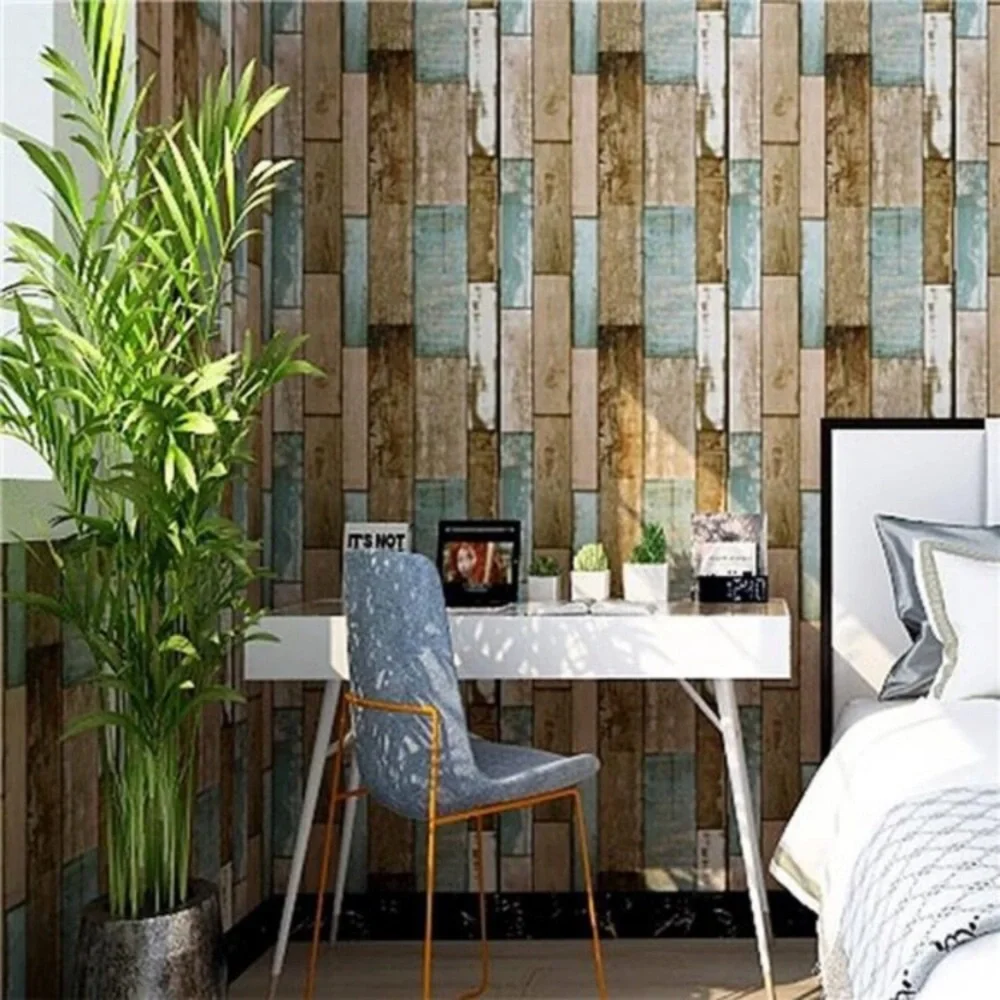 Wood Plank Wallpaper Contact Paper Stick and Peel Self Adhesive(17.8*120inch)
